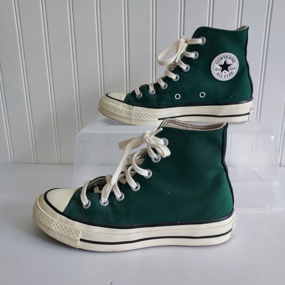 Converse Chuck 70 High Top Sneakers Forest Green Canvas M 3.5 W 5.5 - Picture 6 of 9